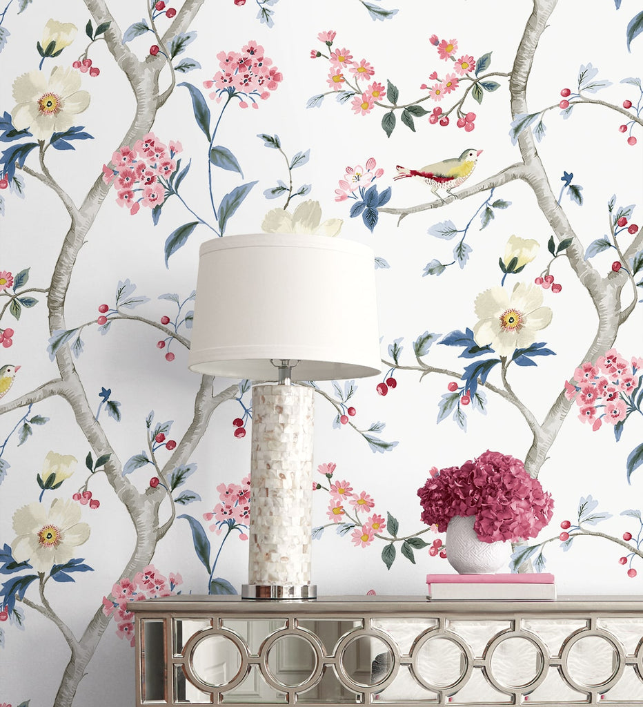 Sparrow Haven Chinoiserie Embossed Vinyl Unpasted Wallpaper – Say Decor LLC