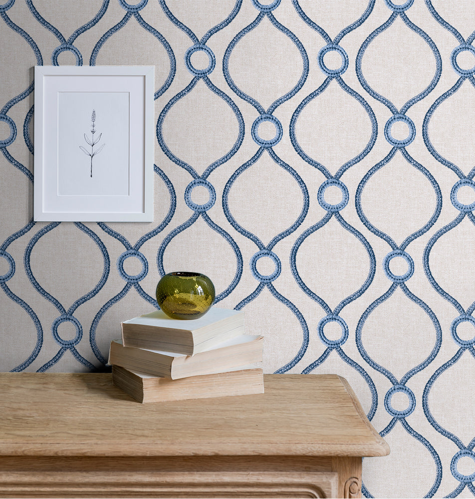 160190WR geometric peel and stick wallpaper accent from Surface Style