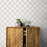 160192WR geometric peel and stick wallpaper entryway from Surface Style