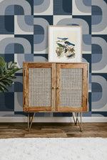 CP90102 geometric textured vinyl wallpaper entryway from the A Lot More Textures collection by Seabrook Designs