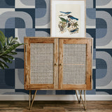 CP90102 geometric textured vinyl wallpaper entryway from the A Lot More Textures collection by Seabrook Designs