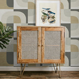 CP90105 geometric textured vinyl wallpaper entryway from the A Lot More Textures collection by Seabrook Designs