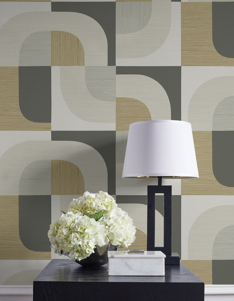 CP90105 geometric textured vinyl wallpaper decor from the A Lot More Textures collection by Seabrook Designs