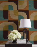 CP90106 geometric textured vinyl wallpaper decor from the A Lot More Textures collection by Seabrook Designs