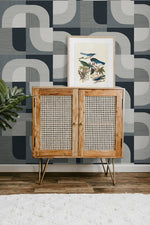 CP90108 geometric textured vinyl wallpaper entryway from the A Lot More Textures collection by Seabrook Designs