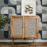 CP90108 geometric textured vinyl wallpaper entryway from the A Lot More Textures collection by Seabrook Designs