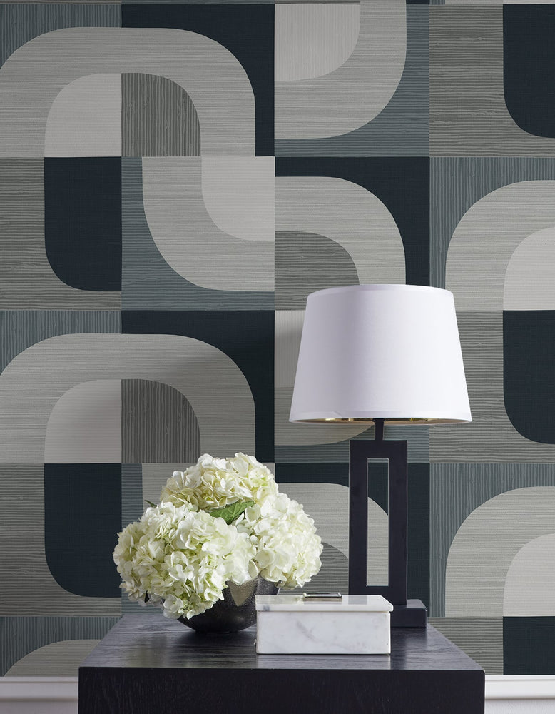 CP90108 geometric textured vinyl wallpaper decor from the A Lot More Textures collection by Seabrook Designs