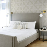 CP90505 geometric textured vinyl wallpaper bedroom from Seabrook Designs