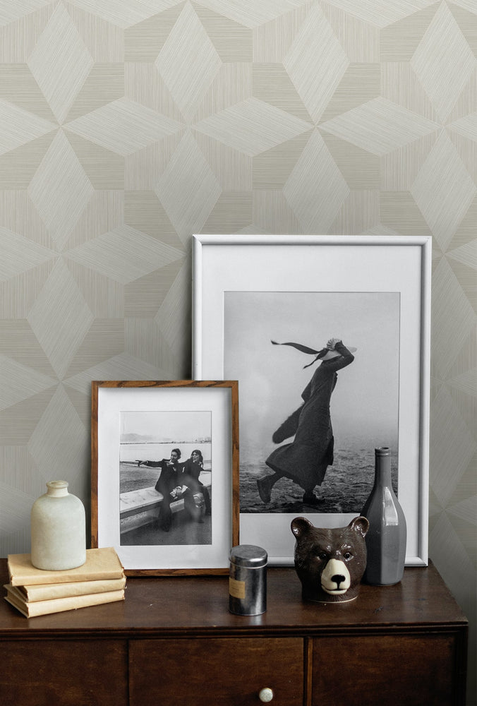 CP90505 geometric textured vinyl wallpaper decor from Seabrook Designs