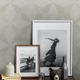 CP90505 geometric textured vinyl wallpaper decor from Seabrook Designs