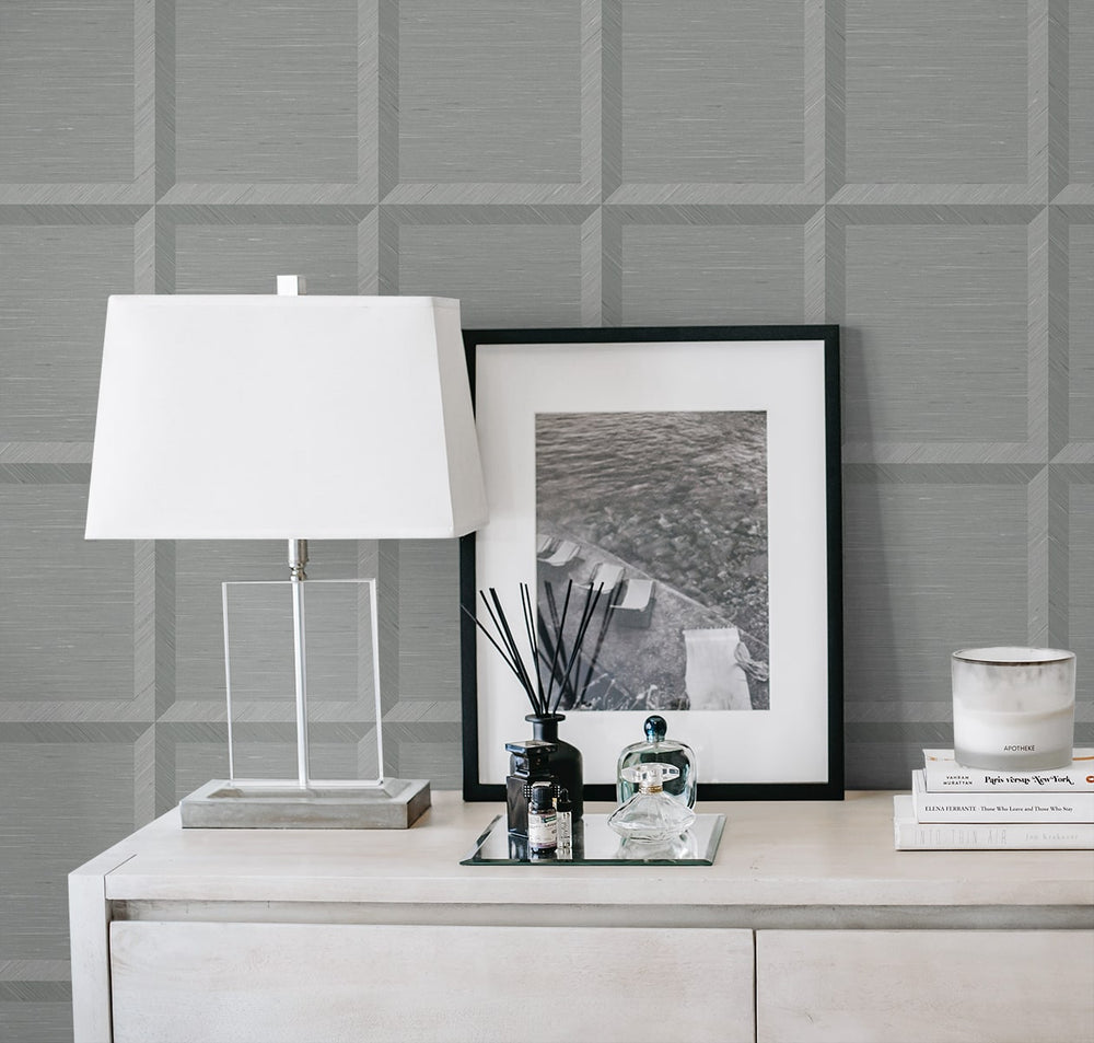 CP90810 geometric textured vinyl unpasted wallpaper decor from the A Lot More Textures collection by Seabrook Designs