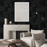 CP91000 geometric textured vinyl unpasted wallpaper living room from the A Lot More Textures collection by Seabrook Designs