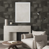 CP91006 geometric textured vinyl unpasted wallpaper living room from the A Lot More Textures collection by Seabrook Designs