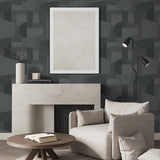 CP91008 geometric textured vinyl unpasted wallpaper living room from the A Lot More Textures collection by Seabrook Designs