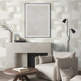 CP91010 geometric textured vinyl unpasted wallpaper living room from the A Lot More Textures collection by Seabrook Designs