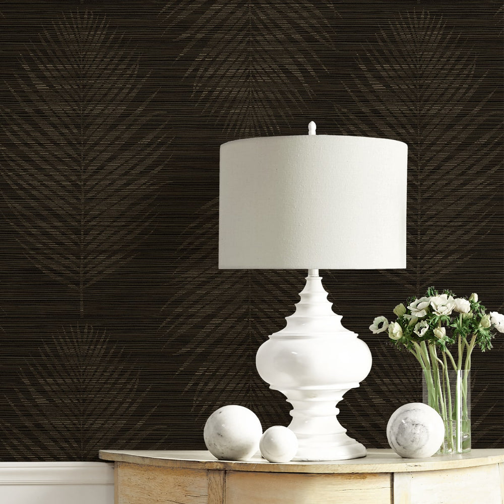 CP91106 palm leaf textured vinyl wallpaper decor from the A Lot More Textures collection by Seabrook Designs