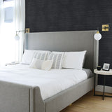 CP91107 palm leaf textured vinyl wallpaper bedroom from the A Lot More Textures collection by Seabrook Designs