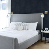 CP91108 palm leaf textured vinyl wallpaper bedroom from the A Lot More Textures collection by Seabrook Designs