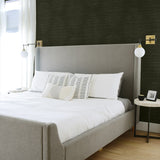 CP91115 palm leaf textured vinyl wallpaper bedroom from the A Lot More Textures collection by Seabrook Designs