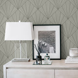 A Lot More Textures Mikkeli Geometric Embossed Vinyl Unpasted Wallpaper