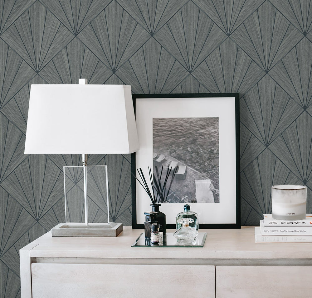 A Lot More Textures Mikkeli Geometric Embossed Vinyl Unpasted Wallpaper