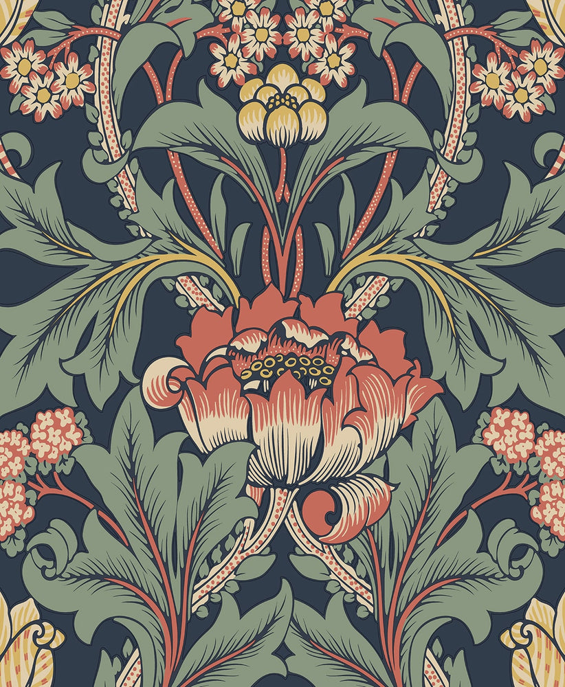 EP10202 vintage floral prepasted wallpaper from Seabrook Designs