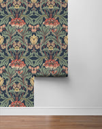 EP10202 vintage floral prepasted wallpaper roll from Seabrook Designs