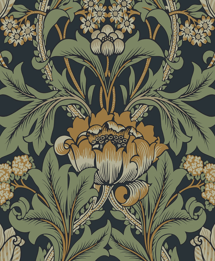 EP10204 vintage floral prepasted wallpaper from Seabrook Designs