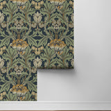 EP10204 vintage floral prepasted wallpaper roll from Seabrook Designs