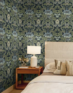 EP10212 vintage floral prepasted wallpaper bedroom from Seabrook Designs