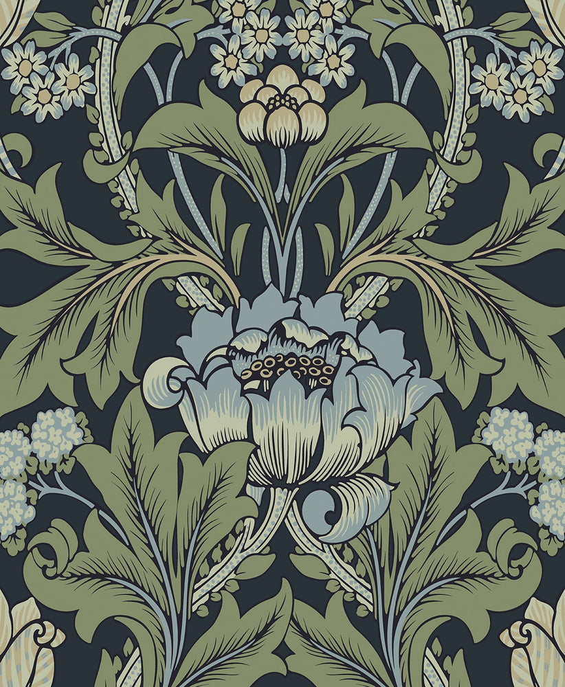 EP10212 vintage floral prepasted wallpaper from Seabrook Designs