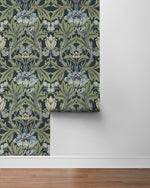 EP10212 vintage floral prepasted wallpaper roll from Seabrook Designs