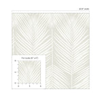 ET10805 neutral palm leaf wallpaper scale from Seabrook Designs