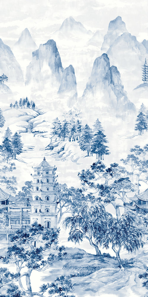 Misty Mountain Scenic Peel and Stick Wall Mural