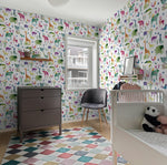 HG12800 animal peel and stick wallpaper bedroom from Harry & Grace