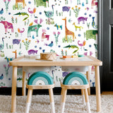 HG12800 animal peel and stick wallpaper nursery from Harry & Grace