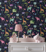 HG12802 animal peel and stick wallpaper accent from Harry & Grace