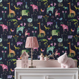 HG12802 animal peel and stick wallpaper accent from Harry & Grace