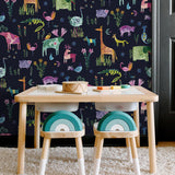 HG12802 animal peel and stick wallpaper nursery from Harry & Grace