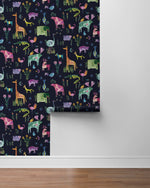 HG12802 animal peel and stick wallpaper roll from Harry & Grace