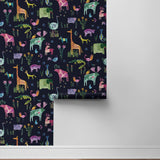 HG12802 animal peel and stick wallpaper roll from Harry & Grace