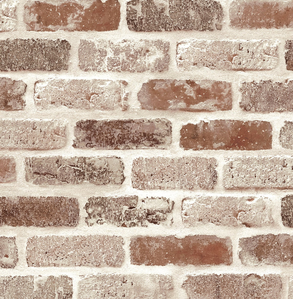 NW30501 peel and stick faux brick removable industrial wallpaper by NextWall