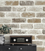 NW30506 peel and stick faux brick removable industrial wallpaper decor by NextWall