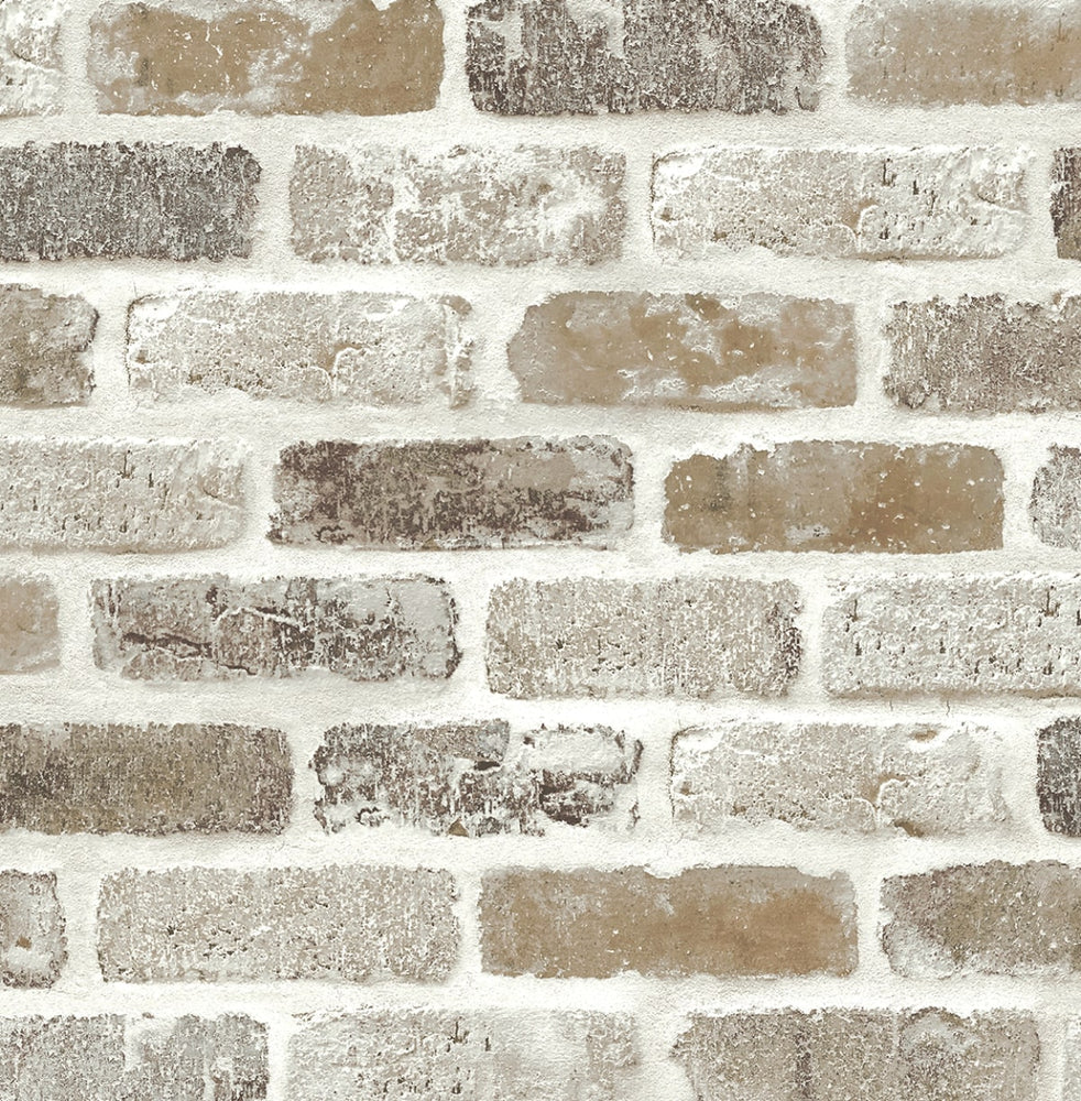 NW30506 peel and stick faux brick removable industrial wallpaper by NextWall