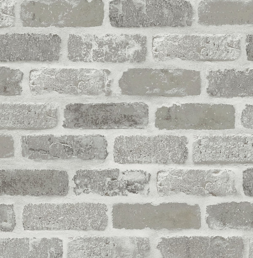 NW30508 peel and stick faux brick removable industrial wallpaper by NextWall