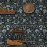 NW44602 vintage floral peel and stick wallpaper entryway from NextWall