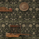 NW44606 vintage floral peel and stick wallpaper entryway from NextWall