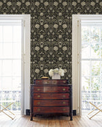 NW44610 vintage floral peel and stick wallpaper accent from NextWall