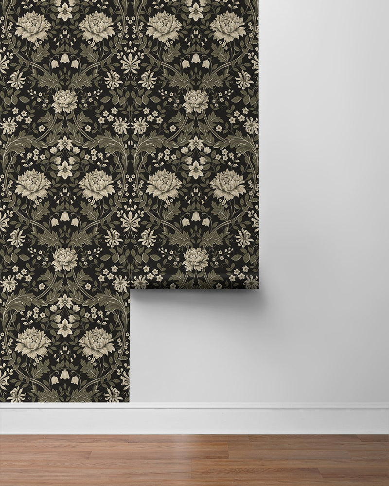 NW44610 vintage floral peel and stick wallpaper roll from NextWall