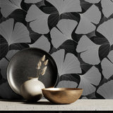 NW52200 gingko leaf peel and stick wallpaper decor from NextWall